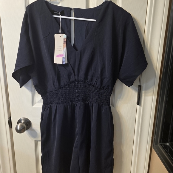 Dokotoo Pants - Elegant Navy Jumpsuit